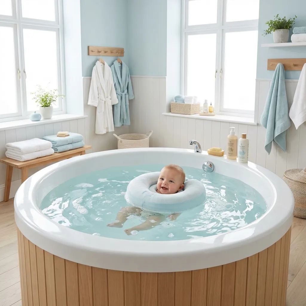 Bayi berenang di baby spa